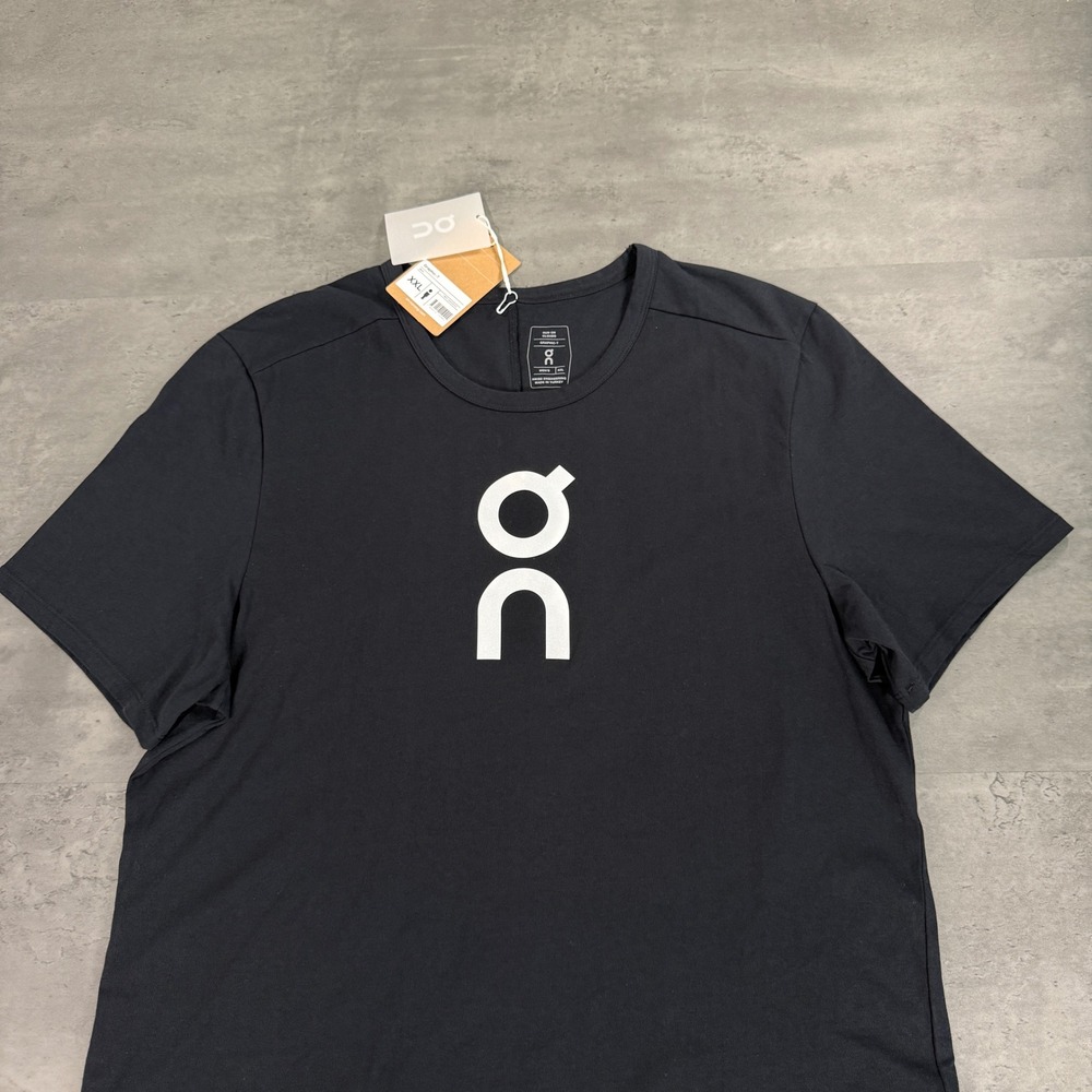 On Cloud Running T Shirt Mens XXL 2XL Black Short Sleeve Logo Training Tee